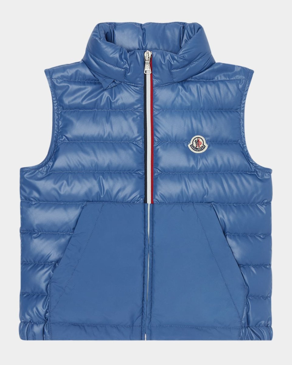 Boy's Apatou Tri-Stripe Puffer Vest, Size 8-10